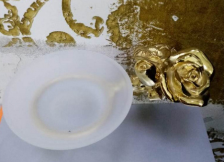 Мыльница настенная Art&Max Rose AM-B-0915-Do золото фото