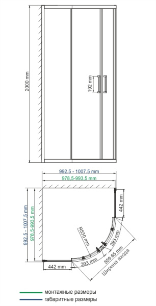 Душевой уголок WasserKRAFT Tauber 64S23 100x100 никель/прозрачное стекло фото