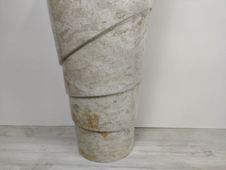 Напольная раковина из мрамора Indo Pedestal Beige Spiral MN-392 фото