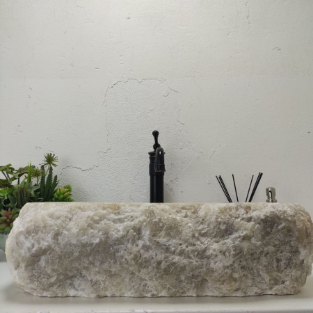 Накладная раковина из оникса Erozy Grey EO-01549 (57*49*15) фото