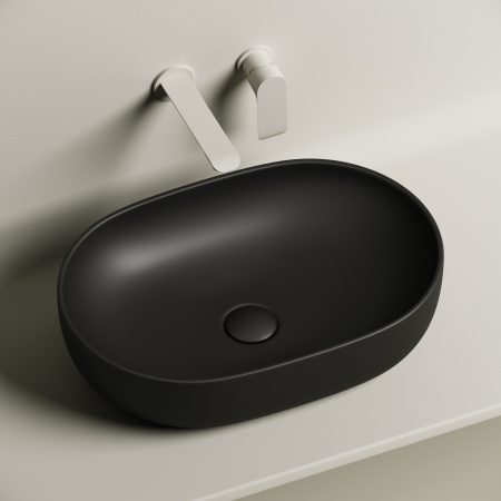 Накладная раковина Ceramica Nova Element CN6047MB 60x41 черная матовая фото