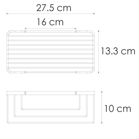 Полка металлическая WasserKRAFT K-711POLISHED BLACK фото