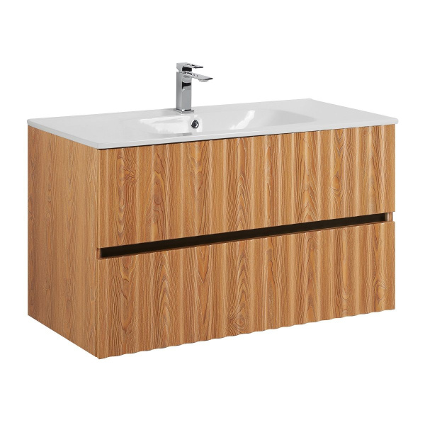 Тумба под раковину Art&Max Elegant AM-ELEGANT-1000-2C-SO-BR-P бран / с подсветкой фото