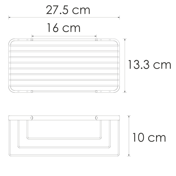 Полка металлическая WasserKRAFT K-711POLISHED BLACK фото