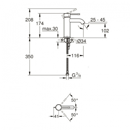 Смеситель для раковины Grohe Essence New 23590A01 фото