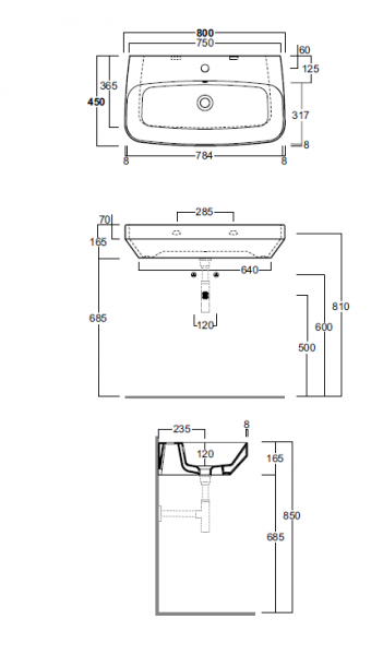 Подвесная раковина Simas Baden Baden BB12bi*1 фото