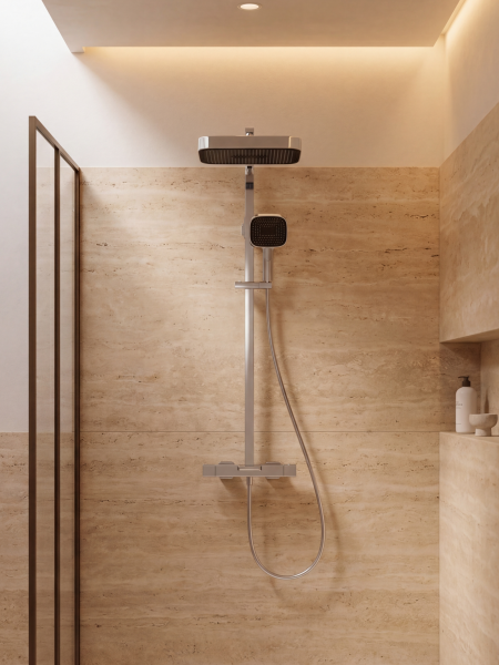 Душевая система с термостатом AltroBagno Эгоиста (Egoista) ALTROBAGNOEgoista030436Cr хром фото