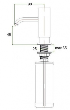 Дозатор Zorg Inox ZR-23 STEEL нерж. сталь фото