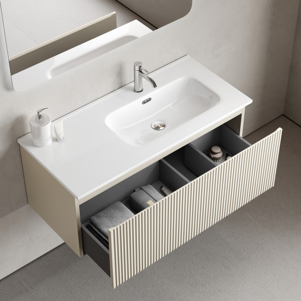 Тумба под раковину Sancos Snob R 1.0 SNR1.0100RCE Beige Soft фото