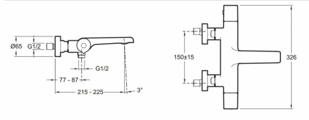 Термостатический смеситель для ванны с душем Jacob Delafon Avid E97386-CP фото