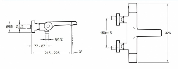 Термостатический смеситель для ванны с душем Jacob Delafon Avid E97386-CP фото