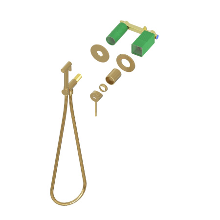 Гигиенический душ со смесителем Timo Saona 2339/20SM Золото шлифованное фото