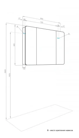 Зеркальный шкаф Акватон Ар-Деко 85 1A280602DD6E0 кашемир фото