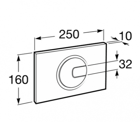 Смывная клавиша Roca PRO мод. PL4 890098001 хром фото