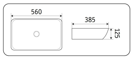 Накладная раковина CeramaLux N 78431 56x38 фото