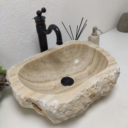 Накладная раковина из оникса Erozy Yellow Line EO-01554 (49*38*15) фото