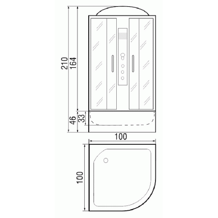 Душевая кабина River Dunay 100/46 МТ фото
