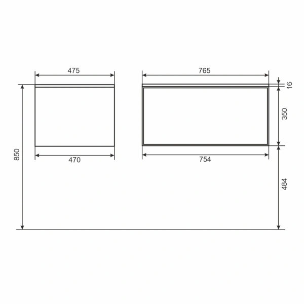 Тумба под раковину Uperwood Parma 75 3930205464 черная фото