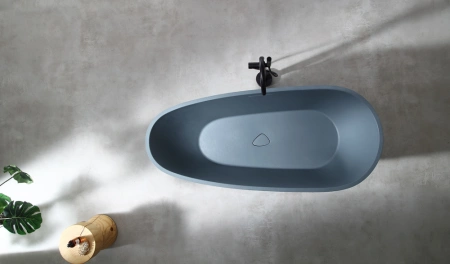 Ванна из искусственого камня Abber Dortmund AM9911G 170x75 серая фото