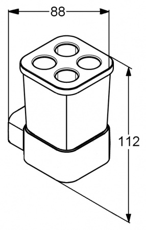 Стакан для зубных щеток стеклянный Kludi E2 4998205 фото