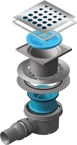 Душевой трап Pestan Confluo Standard Drops 1 Mask с рамкой фото