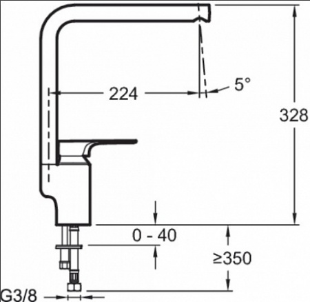 Смеситель для кухни Jacob Delafon Aleo+ E72358-CP фото