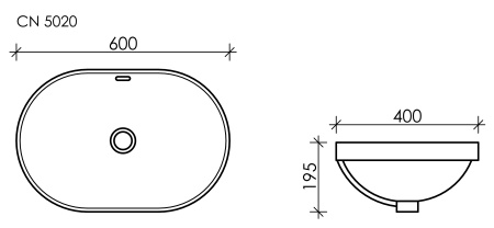 Встраиваемая раковина Ceramica Nova Element CN5020 60x40 фото