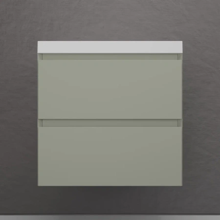 Тумба подвесная под раковину Style Line Манхэттен 60 ЛС-00002367 олива фото