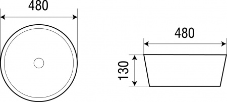 Накладная раковина WeltWasser Elbach ELBACH 32066 48х48 фото