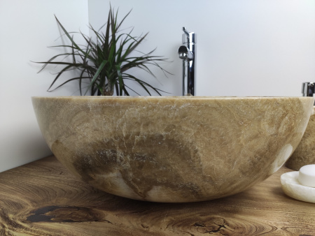 Накладная раковина из оникса Indo Bowl Sunset Big BO-00003 фото