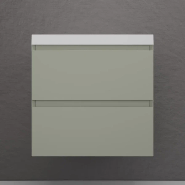 Тумба подвесная под раковину Style Line Манхэттен 60 ЛС-00002367 олива фото