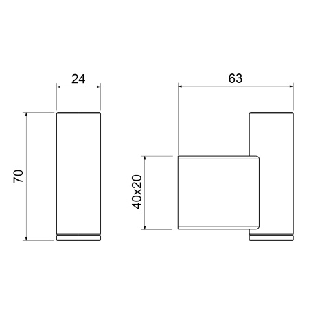 Крючок для ванны Timo Luiro 18511/03 Черный фото