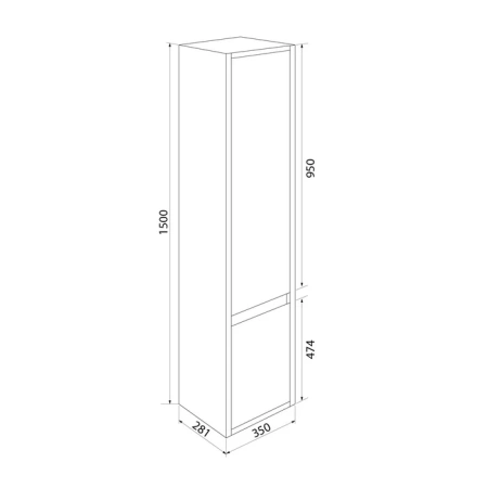 Шкаф-пенал Iddis Esper ESP35W0i97 фото