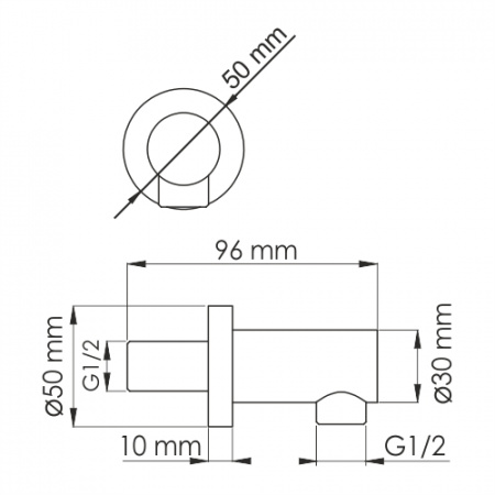Подключение для душевого шланга WasserKRAFT Isar A111 фото