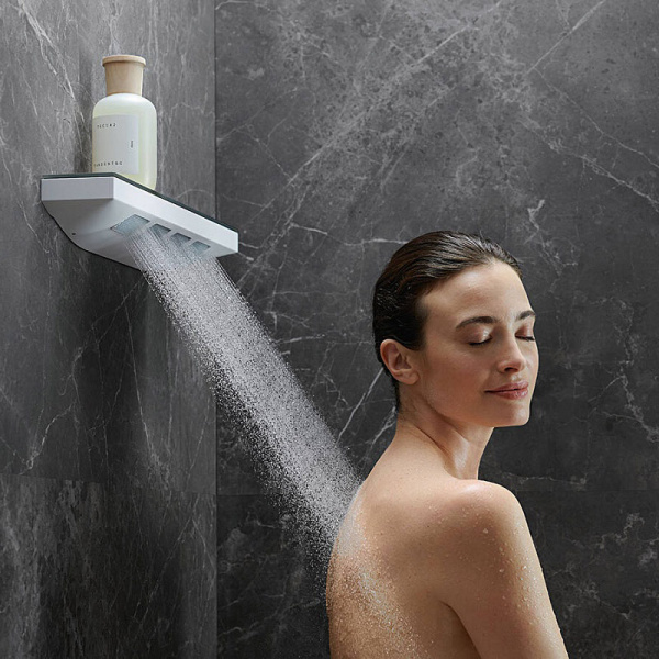 Верхний тропический душ Hansgrohe Rainfinity 500 1 jet с полкой 26243700 белый матовый фото