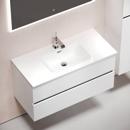 Тумба под раковину Sancos Urban UR100W белый глянец фото