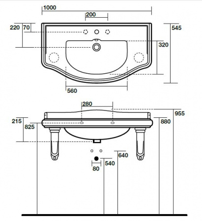 Керамический держатель для раковины Kerasan Retro 1079 фото