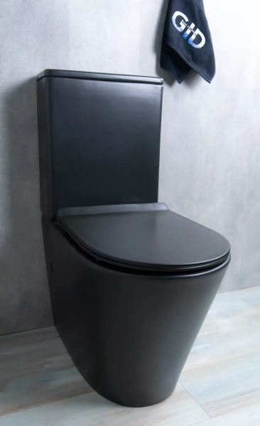 Унитаз напольный с бачком Gid Tr2179BM черный матовый фото