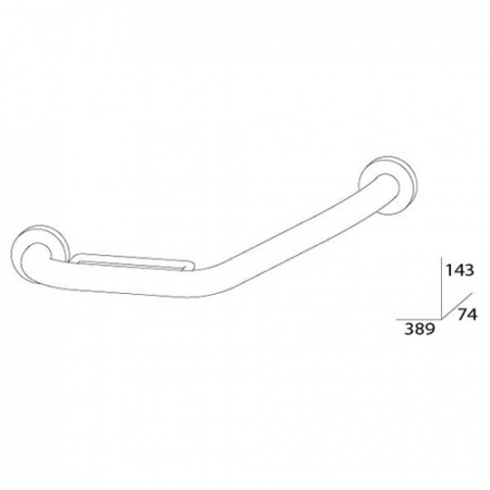 Поручень изогнутый с мыльницей Artwelle Harmonia HAR 044 фото