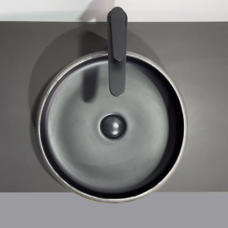 Накладная раковина Comforty 78653 00-00012232 41x41 серебро/черный фото