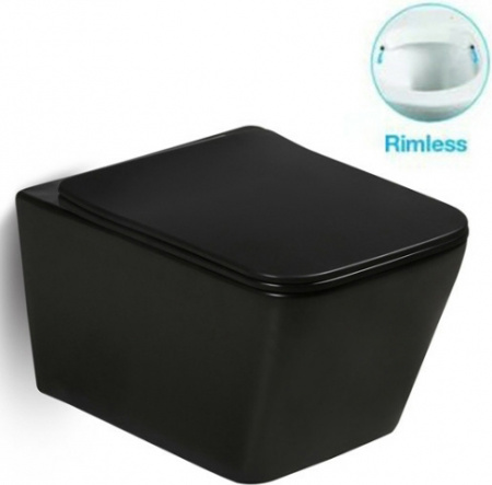 Комплект подвесной унитаз с инсталляцией SantiLine SL-5004MB+SL-04 фото