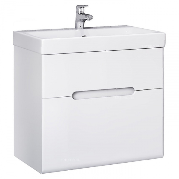 Тумба с раковиной Jorno Moduo Slim Mod.01.50/P/W 50 см фото