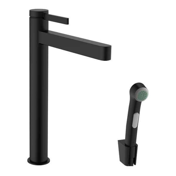Высокий смеситель для раковины с гигиеническим душем Hansgrohe Finoris 76220670 фото
