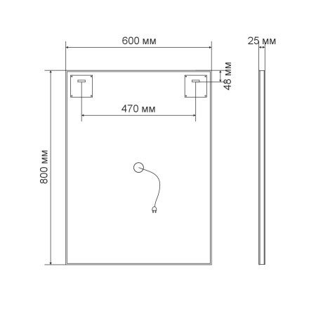 Зеркало Vincea VLM-2J600 60 см фото