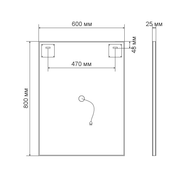 Зеркало Vincea VLM-2J600 60 см фото