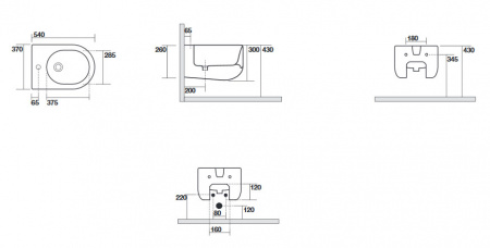 Биде подвесное Kerasan Flo 312301bi*1 фото