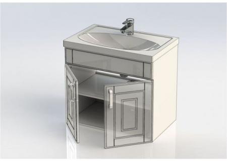 Тумба с раковиной Aquanet Рондо 70 00212615 фото