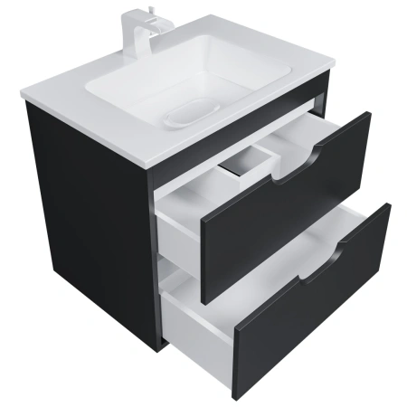 Тумба под раковину Uperwood Modul 65 2930205151 черная фото