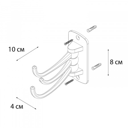 Крючок для ванной тройной поворотный Тройной Fixsen Antik FX-61105C фото