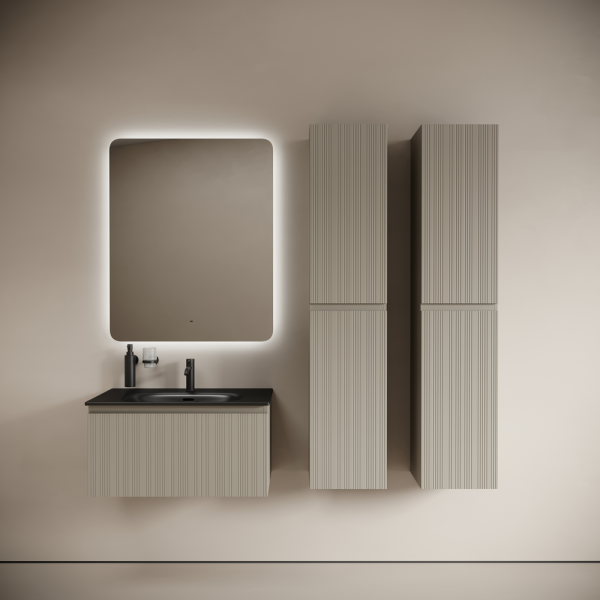 Тумба под раковину Sancos Code CD80GP серая платина фото